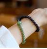 Myanmar Agarwood & Hetian Jade Bracelet: Unisex Prayer Wengwan Beads