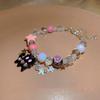 Bow Black Cat Heart Bracelet Dopamine 2 Layer Hand Chain Fashion Pentagram Star Bangle  Summer