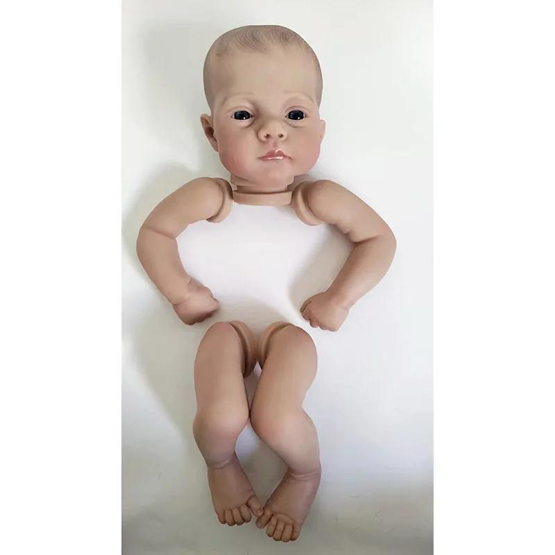 19inch Already Painted Twins Reborn Doll Kit Lily and Irys Soft Touch Hand Painted with Veins Cloth Body Included