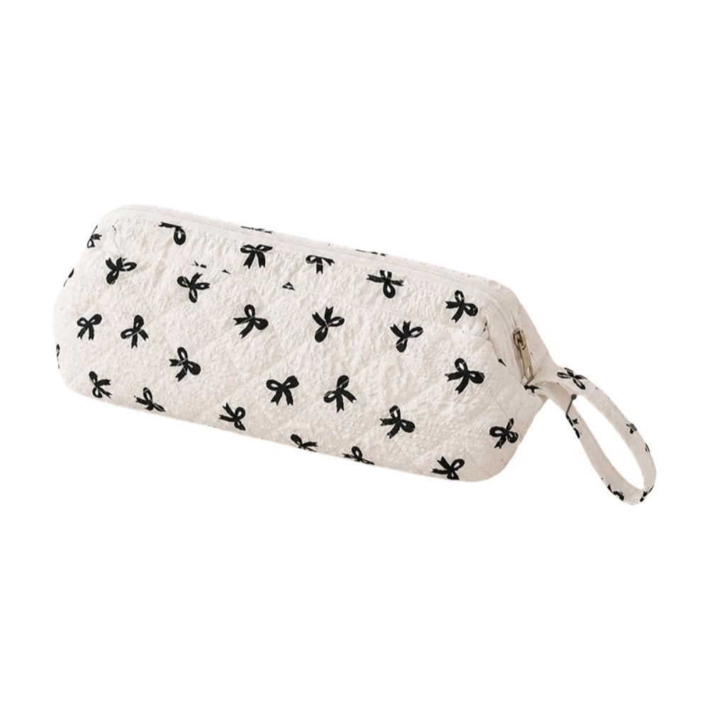 Multi-Purpose Hair Dryer Storage Bag Dustproof Cosmetics Bag Toiletries Organization bow white