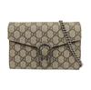 [Pre-Owned] Dionysus Tiger Head Buckle Logo Beige Lining GG High-Quality Synthetic Canvas WOC Wallet Crossbody Shoulder Bag - Very Good #1THLXLM