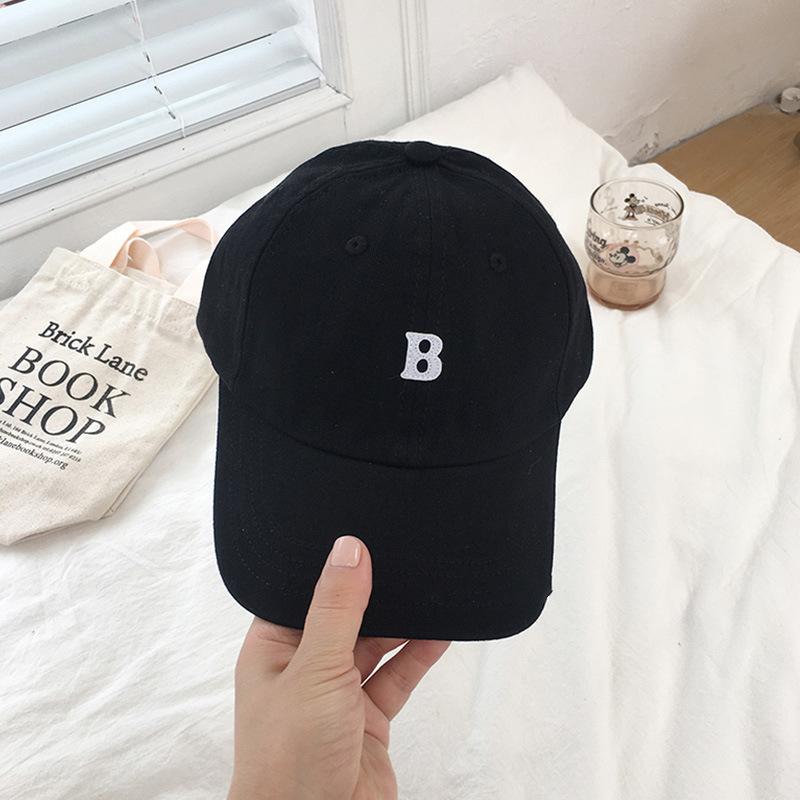 New versatile soft-top hat, baseball cap, pink sun hat, unisex letter baseball cap, Korean Dongdaemun style