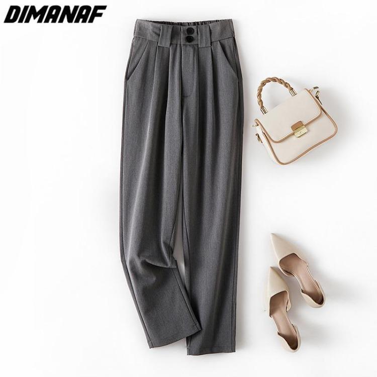 

Women Plus Size Loose Straight Leg Pants Fashion Basic Wide Leg Casual Trousers Summer Long Pants 4XL 5XL сірий