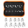 10Pcs Professional Steel Crowfoot Wrench Set From 10mm To 19mm Includes Carry Pouch For Easy Transport