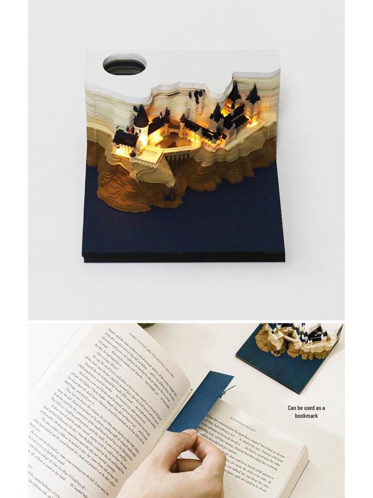3D Stereoscopic Sticky Note Sculpture 2026 Calendar: Creative Tear-off Convenience Pad and Desktop Ornament