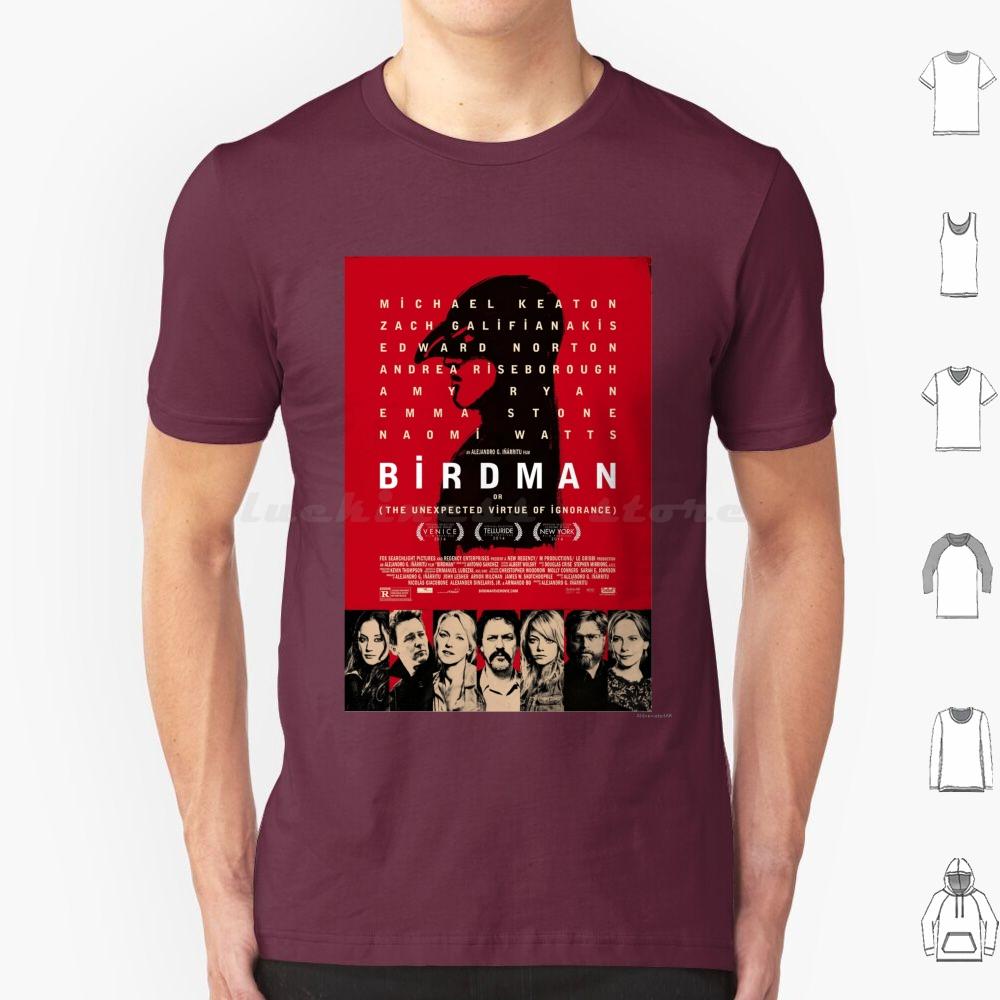 Birdman Or The Unexpected Virtue Of Ignorance Movie Shirt T Shirt Big Size 100 Cotton Movies Birdman Birdman Movie