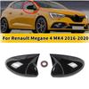 For Renault Megane 4 MK4 2016 2017 2018 Car Rearview Side Mirror Cover Wing Cap Exterior Door Housing Shell Trim ABS