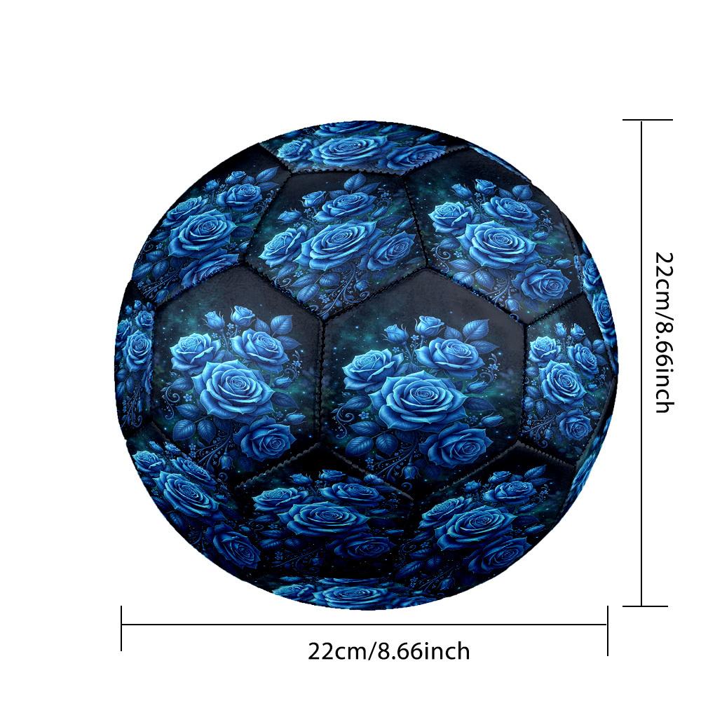 1 Stück Blaue Rose Fantasy Größe 5 Fußball Professioneller Match Trainingsfußball Indoor & Outdoor Sportball Trainingsball Leicht Langlebig y85