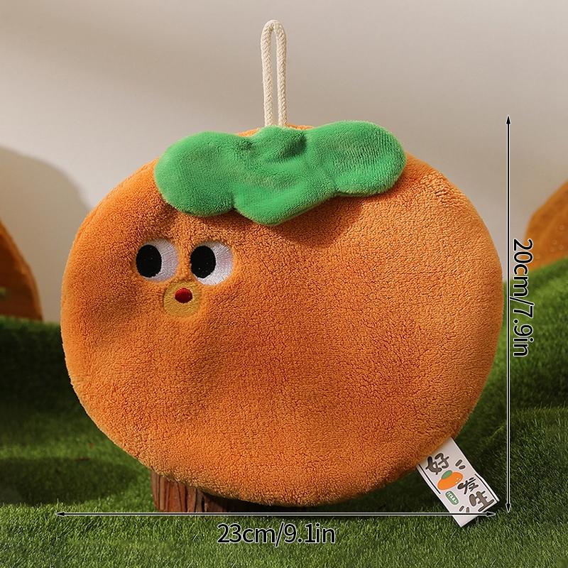 Cute Hand Towel Cartoon Wipe Handkerchief Rag  Vegetable Shape  Towels for Kitchen Bathroom KidsHanging Towel Soft Dish Cloth