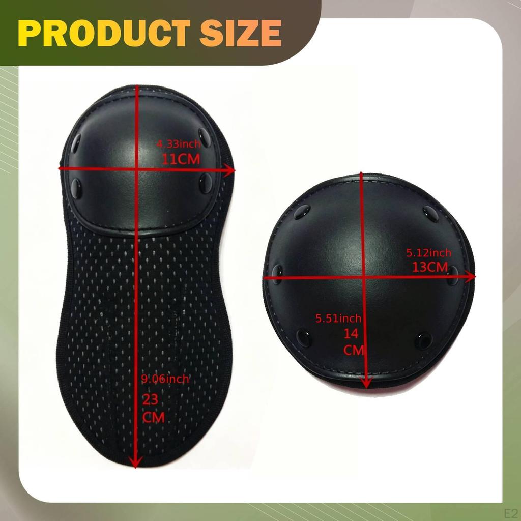 4x Shoulder and Elbow Pads Motorcycle Protectors Gift Versatile Removable Outdoor Riding Gear