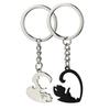 Heart-Shaped Couple Keychains: Cute Animal Design, Perfect Anniversary Gift