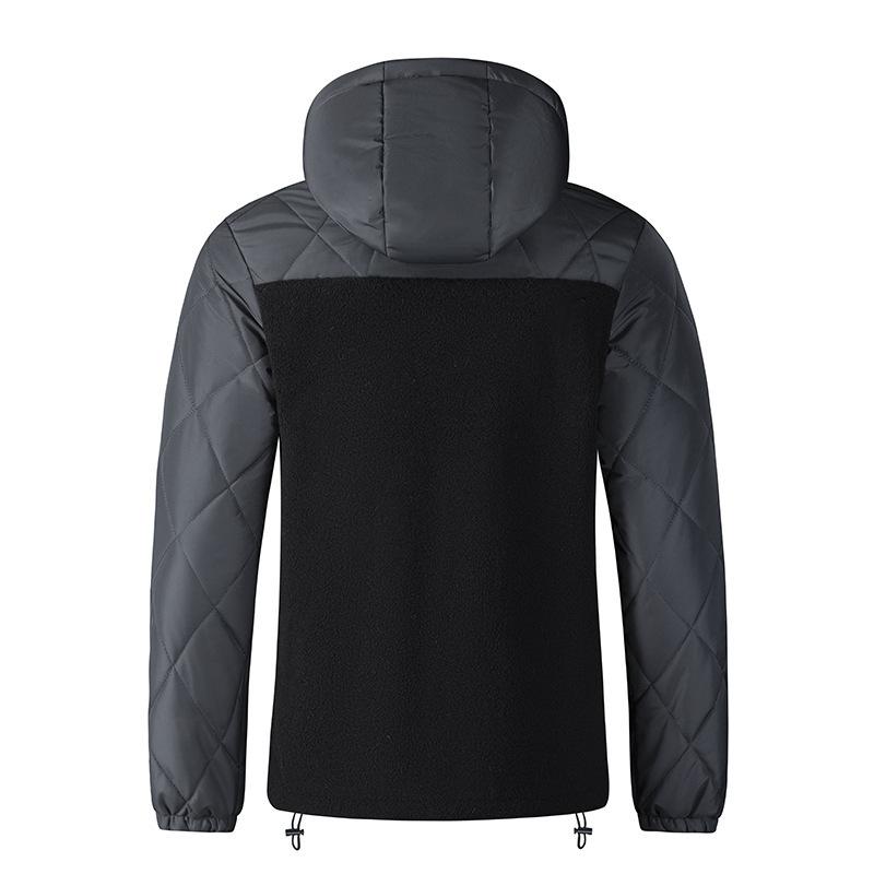 Новая осенне-зимняя молодежная ветрозащитная и теплая куртка со съемным капюшоном — фото 4