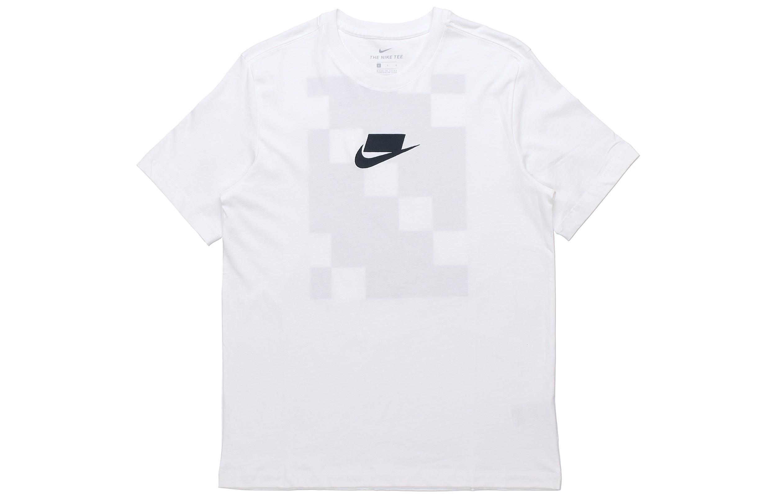 

Nike T Shirts Men s White Crew Neck Moderate Straight Fit CQ5347-101 M