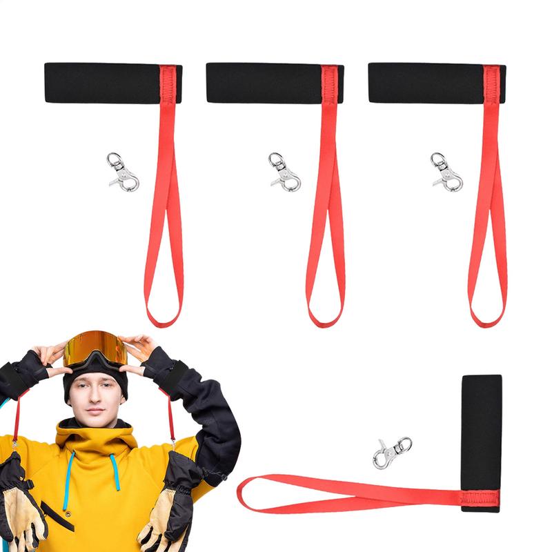 

4Pcs Ski Gloves Safety Strap Elastic Ski Gloves Wrist Strap Winter Sports Gloves Leashs Holder Ski Accessory For Skiing S