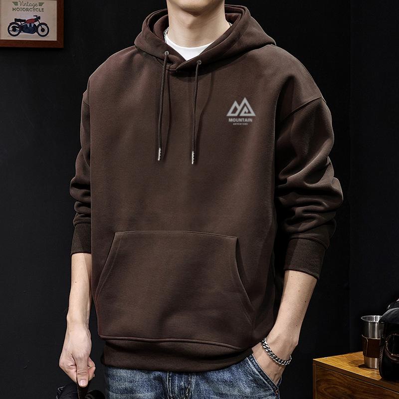 

Чоловіча ретро толстовка з капюшоном: Модна важка повсякденна вільна куртка з довгим рукавом для весни/осені для пар L (135-160 lbs)