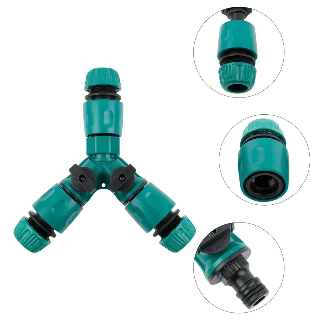 Hose Connectors Hose Splitter Y-shaped Valve 3 Way Diverter Valves Female Fittings Garden ON/OFF Water Pipe Watering Equipment