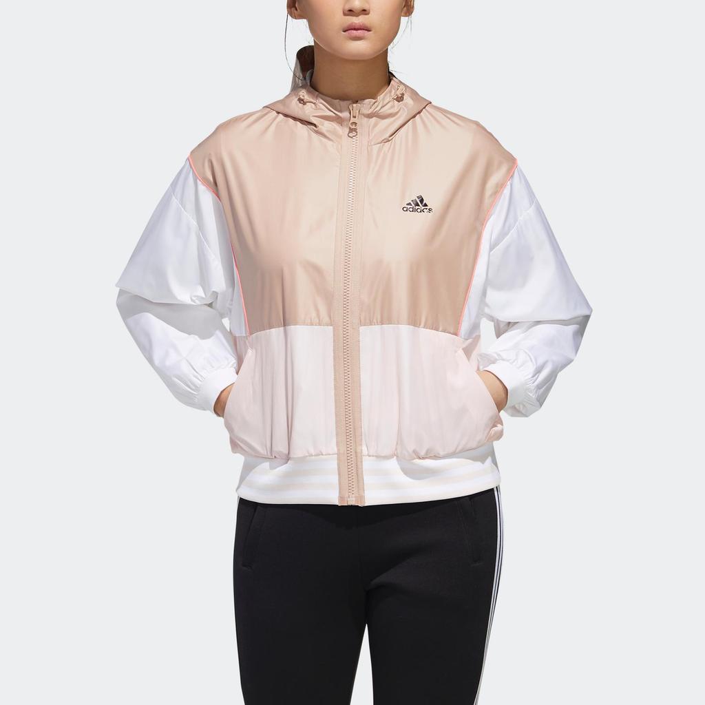 Adidas Neo Must Haves Bloková větrovka s logem Dámské svrchní oblečení Růžová GF0127