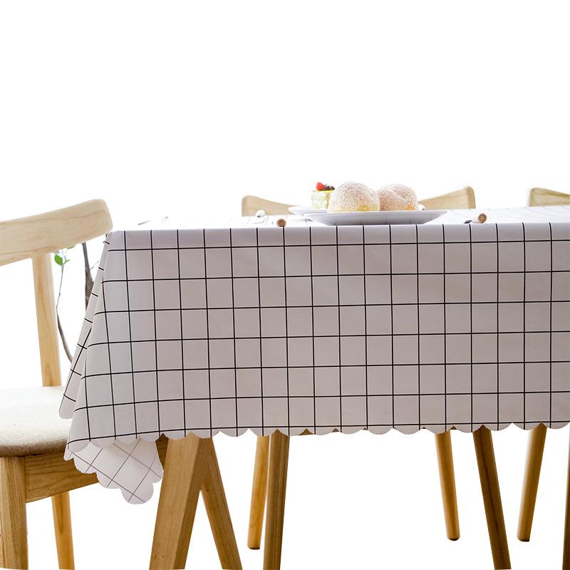 Nordic Plaid PVC Tablecloth: Oil-proof, Waterproof, Wash-free Table/Sofa Mat