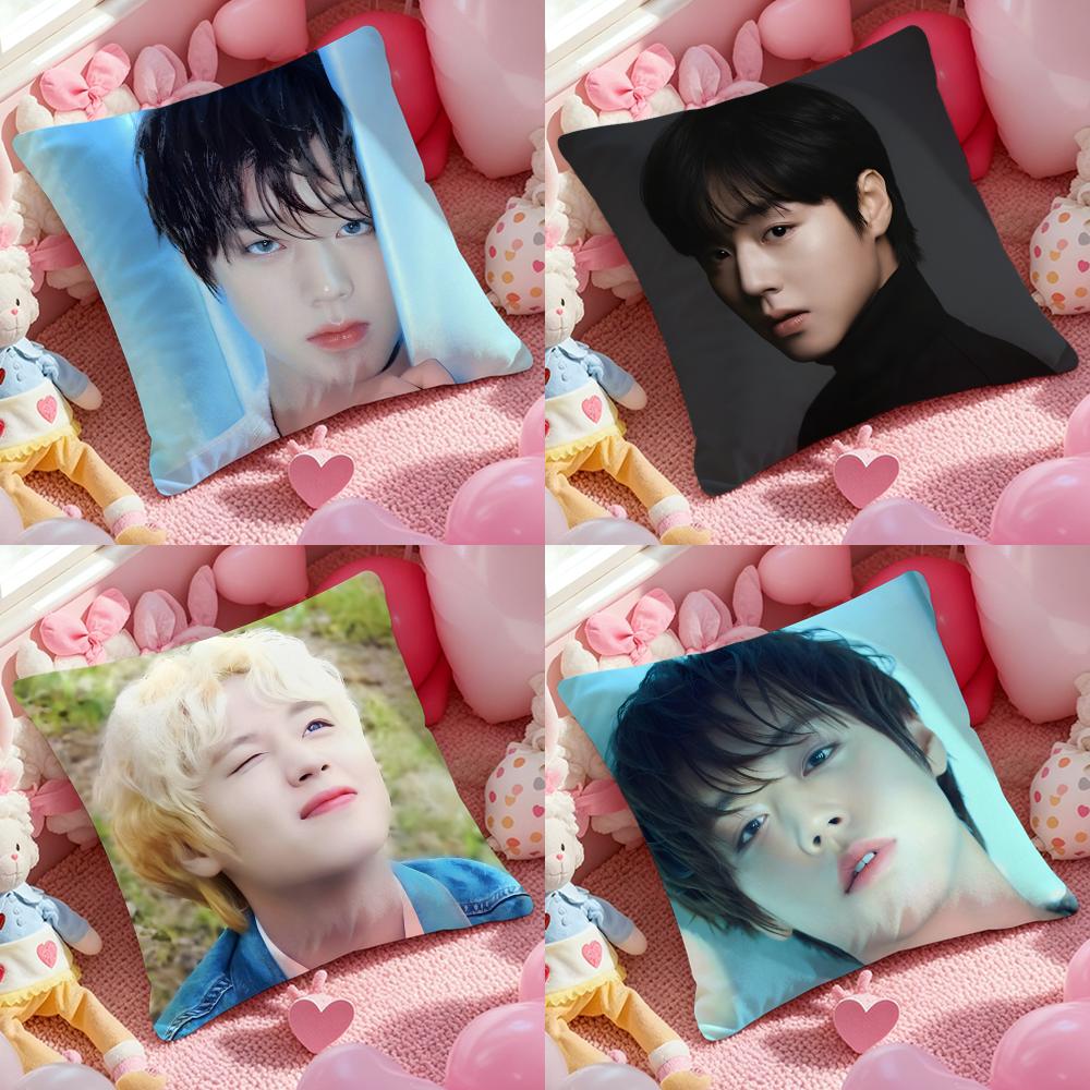 Kpop Park Ji-Hoon Cushion Cover Pattern Printed Pillowcase for Living Room Sofa Cushion Cover & Bedroom Decor