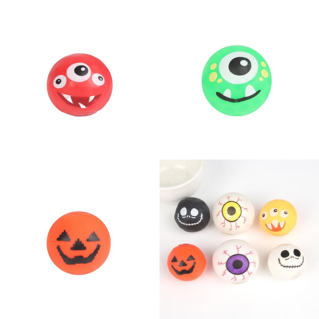 Halloween Pumpkin Squeeze Toy For Stress Relief Tpr Water Bead Ball