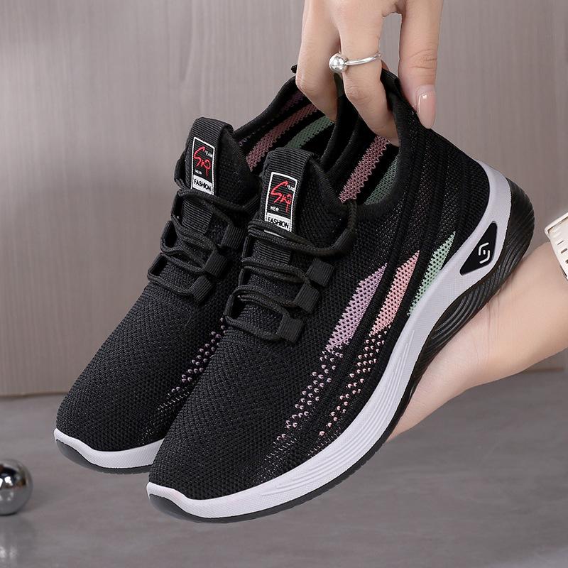 

Новые дышащие спортивные туфли с мягкой подошвой, нескользящие и удобные туфли для пожилых людей, повседневные сетчатые туфли на весну и осень 36