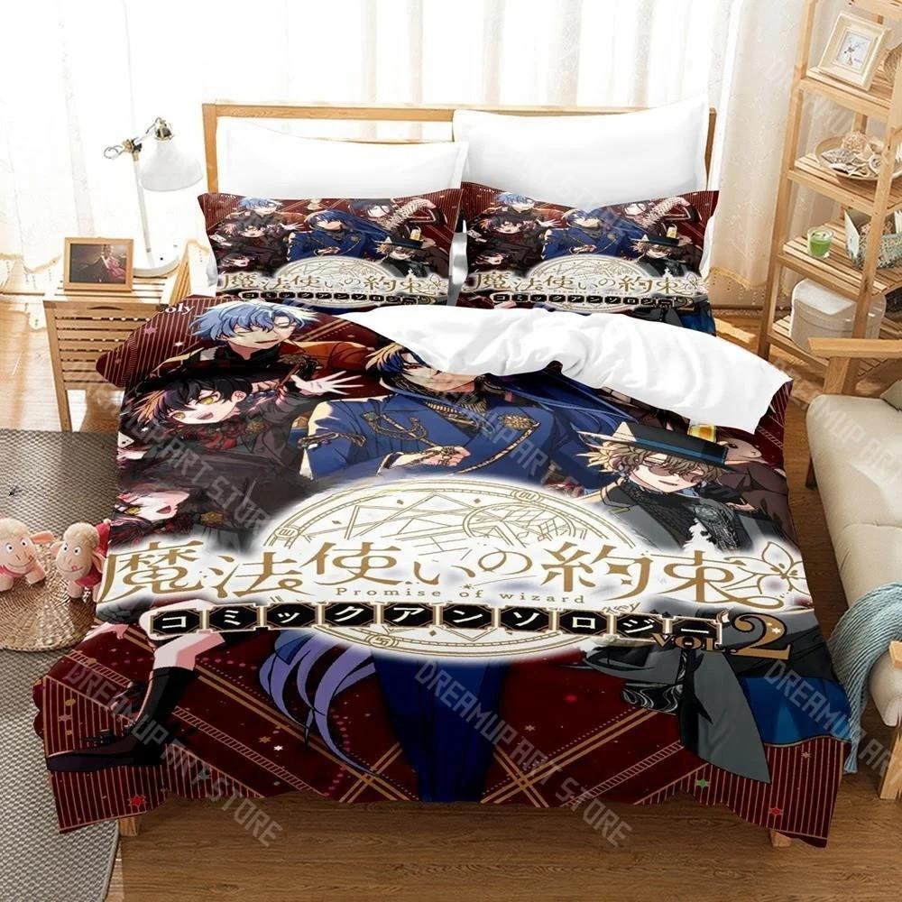 3D Printed Promise of Wizard Anime Bedding Set for Boys Girls Duvet Cover Pillowcase Twin Queen King Full Single Double Sizes