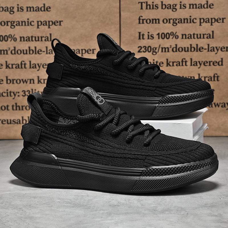 Fashion Fly Weave Design Mesh Breathable Sports Casual Flat Shoes 2025 Summer Men New Comfortable Lightweight Fashion Soft sole Sneakers