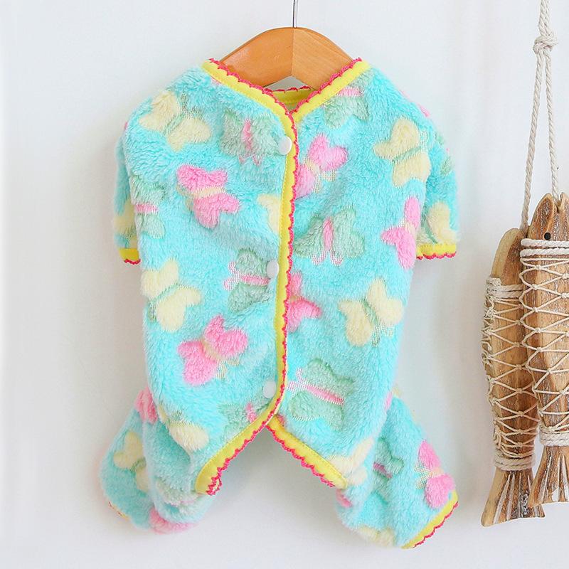 Princess Pet Clothing Small Dog Bigbear Teddy Dog Clothing Spring, Autumn and Winter Back Buckle Four-legged Clothing Thin Flannel