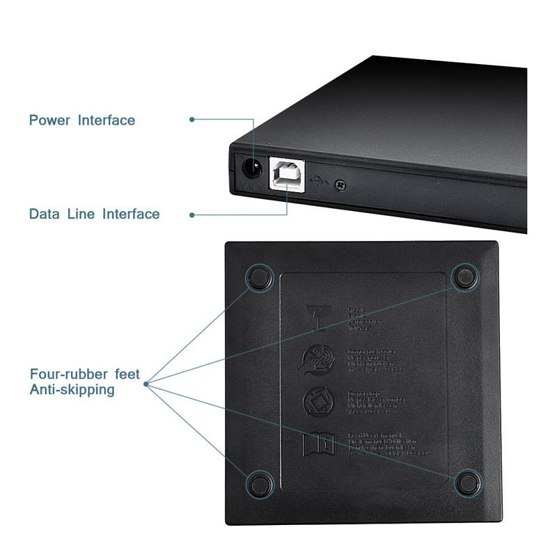 USB External DVD CD Disc Burner Combo Drive Reader Windows 07/08 Laptop PC Player Optical Drives For Laptop PC DVD Burner