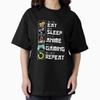 Eat Sleep Anime Gaming Repeat Kawaii Otaku Anime Manga Oversized T-Shirt