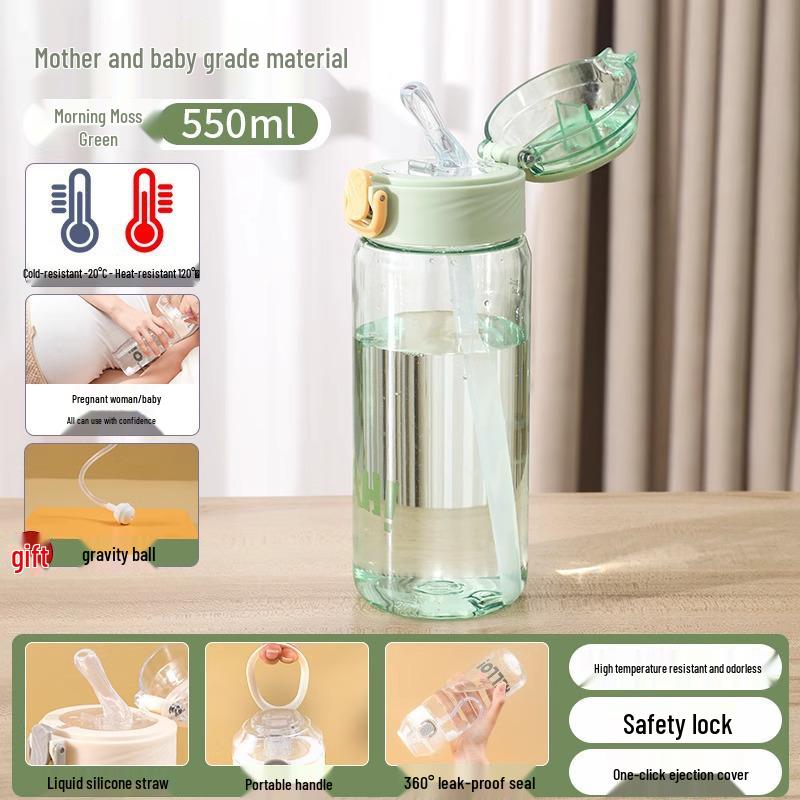 

Чашка-соломинка, устойчивая к высоким температурам, для беременных и родивших женщин – Пейте лежа, шарик с гравитацией, со шкалой. 650ml