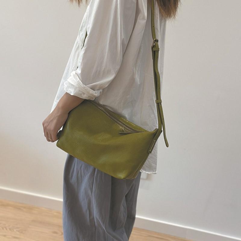 Johnature Ekte Lær Allsidig Dame Liten Veske Mykt Kuskinn Lett Skulder Crossbody Vesker