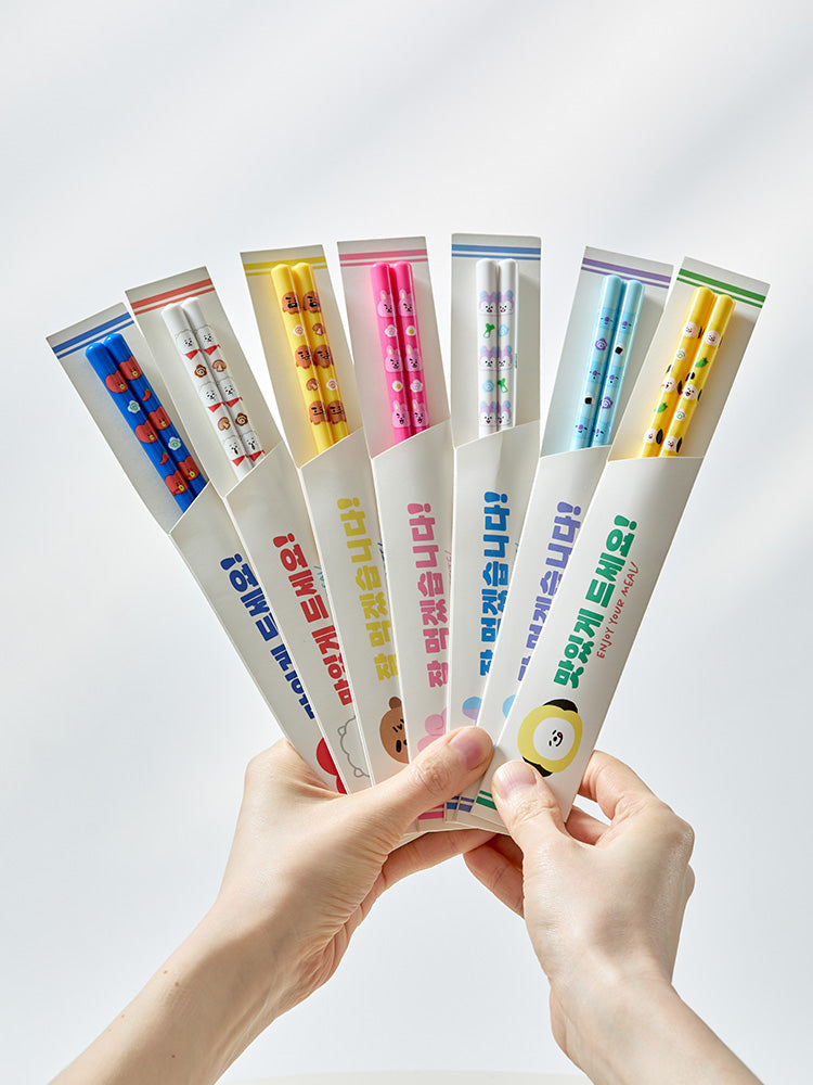 BT21 Souvenir Chopsticks (ONLY KOREA)- 7 Characters (KOYA, RJ, SHOOKY, MANG, CHIMMY, TATA, COOKY) | Official K-Pop Merchandise