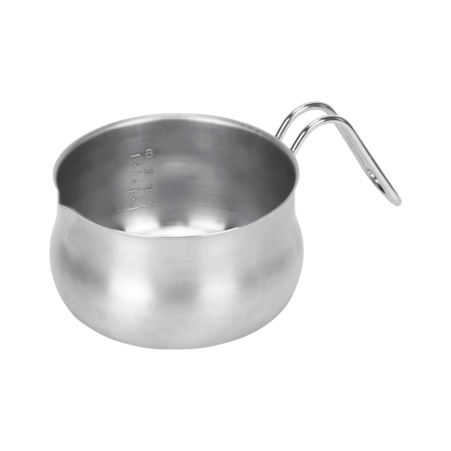 

PEARL METAL Cook with Stainless Made in Induction Pot, 14cm, Satina, Graduations, Steel, Japan, Compatible, HB-6324