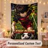 Custom Personalized Tapestry,Blue Lock Print Custom Name Text Wall Art Hanging for Bedroom