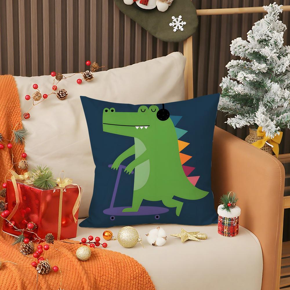 Cartoon Geometric Animal Pattern Pillow Case Printing Pillowcase Living Room Sofa Cushion Cover Bedroom Room Decor