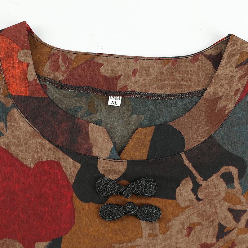 Grandma Summer Clothes Two Piece Set Comfortable Top and Pants for Elderly Women Fashion Outfit