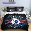 Chelsea FC Pattern Bedding Quilt Set  Home Decoration  Gift (1 * duvet cover + 2 * pillowcase  without core)