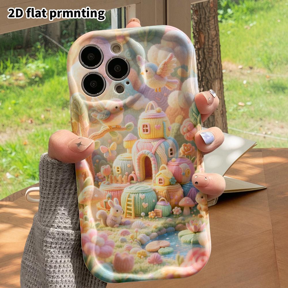 Phone Case: 2D flat, suitable for iPhone 18 17 16 15 14 13 12Pro protective case, Can Can Town, perfect Christmas and Halloween holiday gift