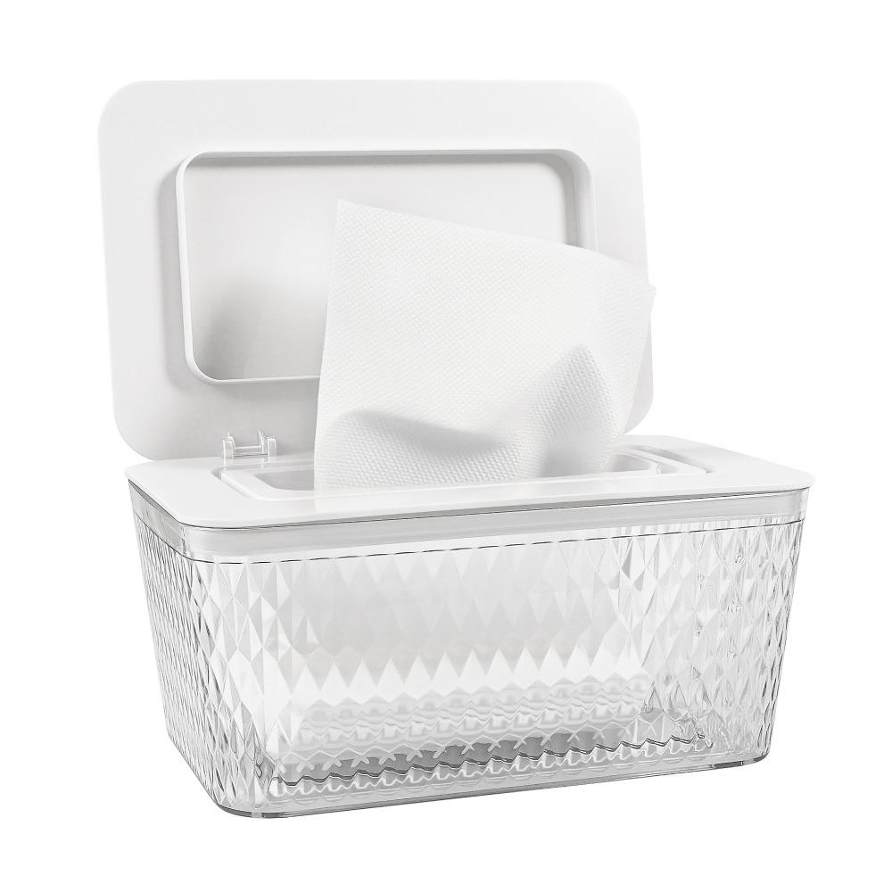 Langlebiger Plastik-Feuchttücher-Spender Klappdeckel Große Kapazität Taschentuch-Aufbewahrungsbox Rutschfest Staubdicht Feuchttücher-Behälter Badezimmer