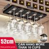 Stainless Steel Under Cabinet Wine Glass Cup Holder Space-Saving Bar Counter Shelf Storage Rack Hanging Hooks Goblet Pokal Stand