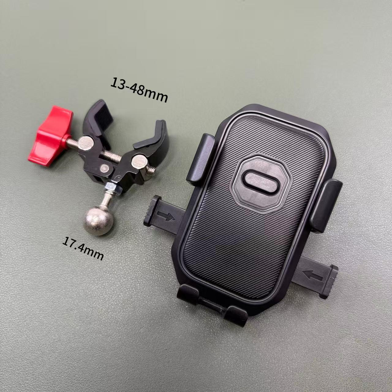 

17mm Universal Metal Clamp for Mobile Devices on Round Tubes