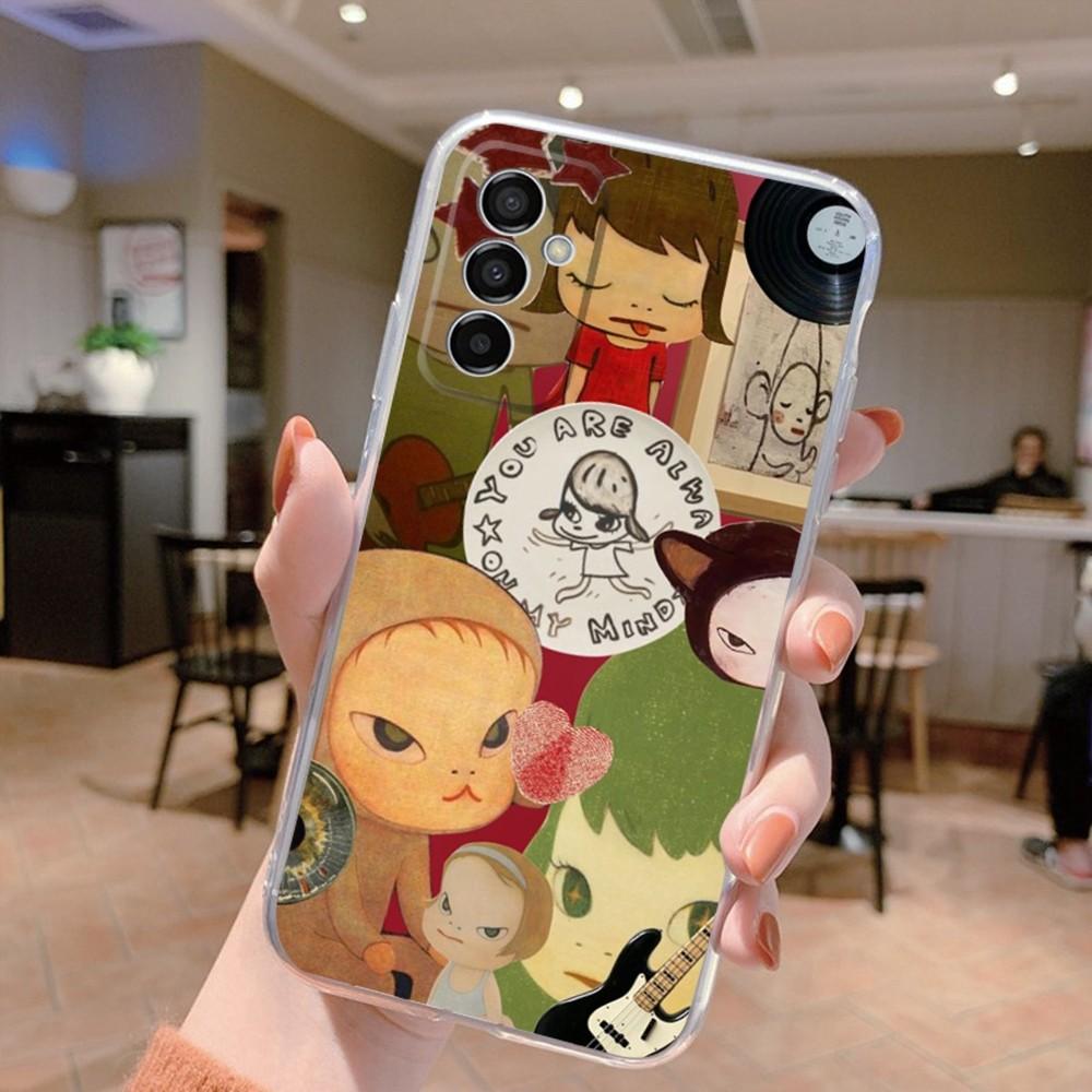 Art Yoshitomo Nara Phone Case Silicone For Samsung S30,S23,21,22,20 Ultra,S20 FE lite,S10,9,PIus Note20ultra Cover Clear