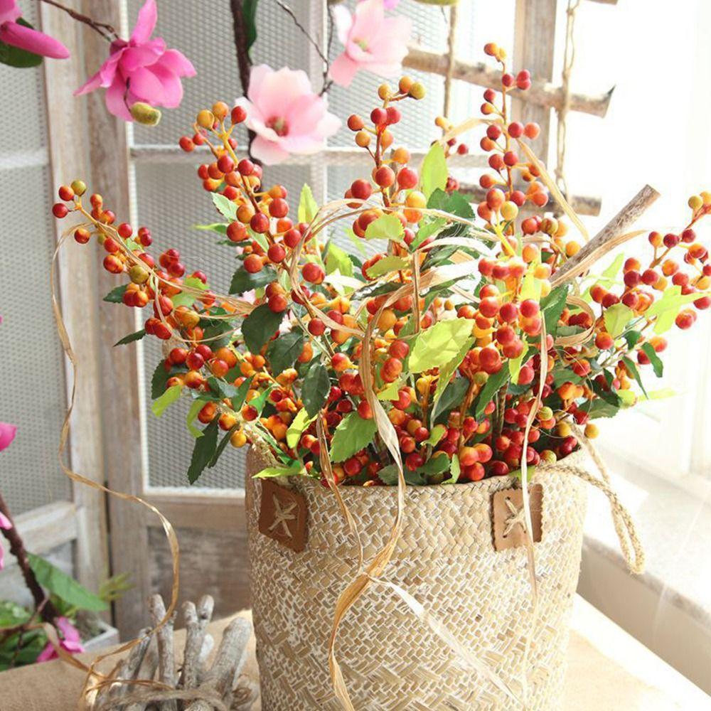 Multicolor Christmas Berry Branches 70cm Simulation Red Berries  For Christmas