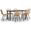 3157891 vidaXL Ensemble à dîner de jardin 7 pcs Résine tressée