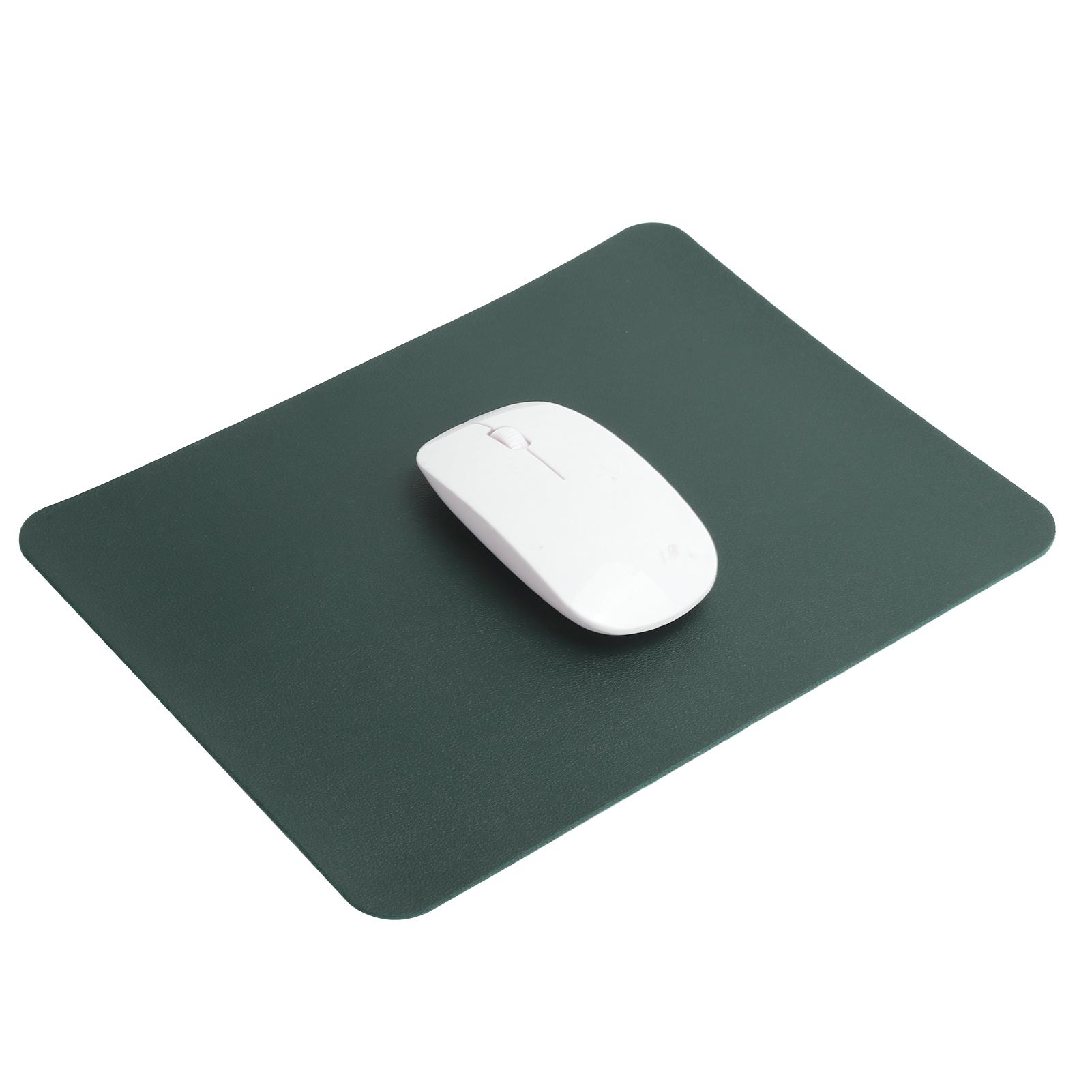 2Pcs Mouse Pad PVC Leather Waterproof Desk Mat   Mice Protector 27x21cm