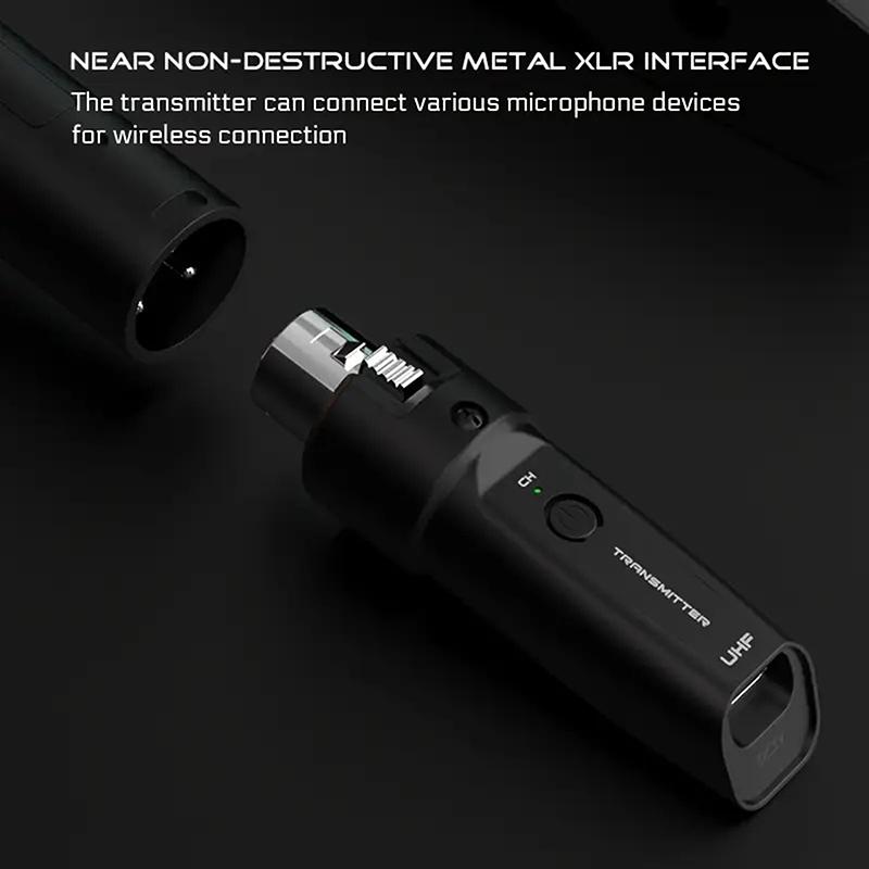 Wireless Microphone Transmitter Receiver System 2.4G Xlr Adapter System For Dynamic Microphone Guitar Audio Mixer Pa System