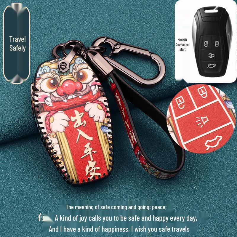 DX7 DX3 DX5 A5 Wing Dance V3 Car Key Fob Protective Case with Buckle