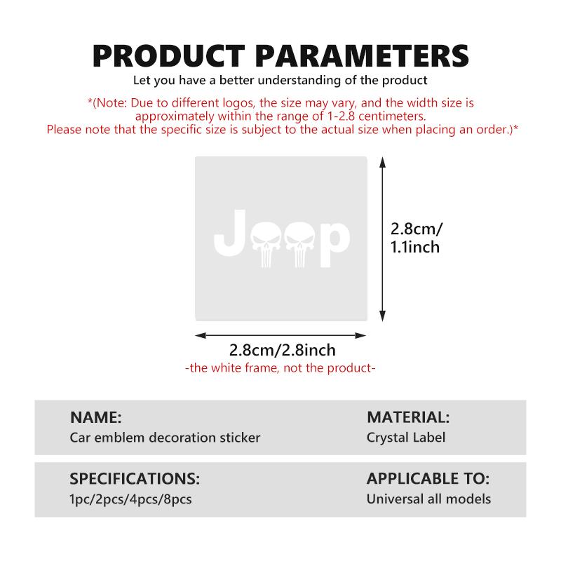 For Jeep Car Interior Dekoration Stickers Badges Auto Styling Grand Cherokee Wrangler JK Renegade Gladiator Compass AMZ1