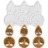 41Pcs Silicone Mold Set for DlY Tree of Life Keychains&Earring Pendants,Silicone Jewelry Casting Kit With Accessories